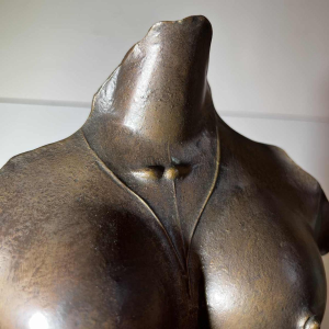 PAUL WUNDERLICH, sculpture torso / bust of a woman in bronze, bluestone base, N44/50 in 1983