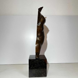 PAUL WUNDERLICH, sculpture torse / buste de femme en bronze, socle en pierre bleue, N44/50 en 1983