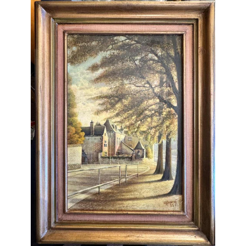 Olivier Henri BOSERET (1924-2005): "Namur - La maison rose" (Namen - Het roze huis)