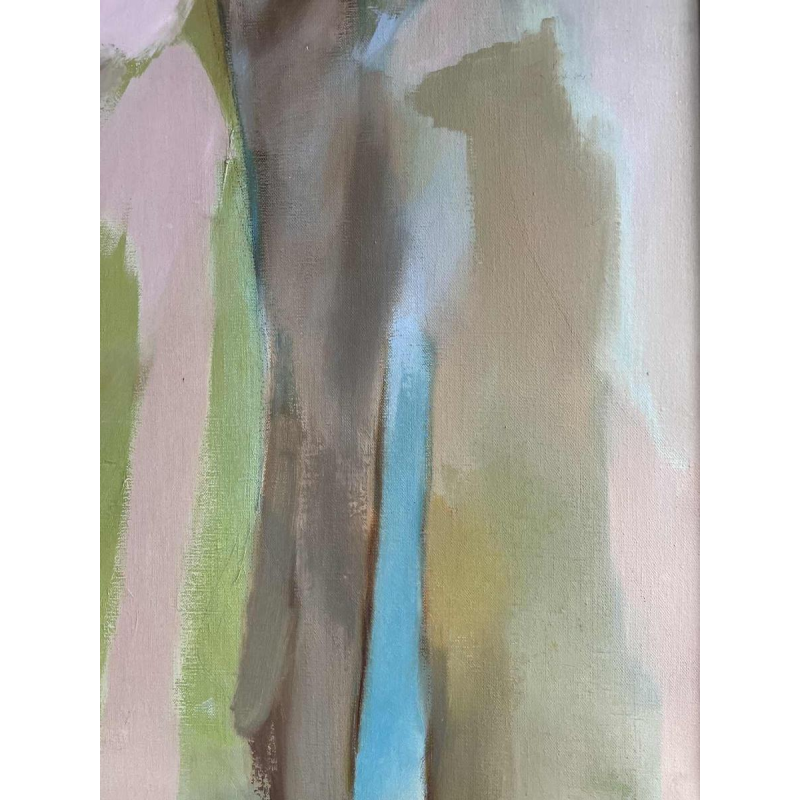 Ninette FERARD (1933-) « Jeune femme » 1982 huile sur toile 85x80 cm