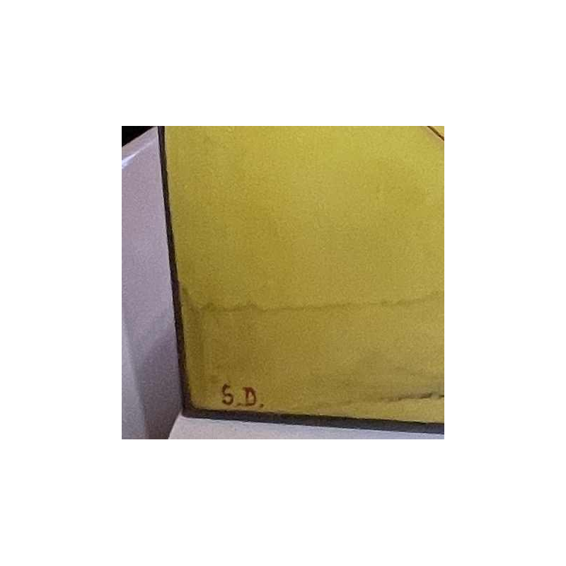 Serge Detriaux " Gele Abstractie " Schilderij Olieverf op paneel, 1982