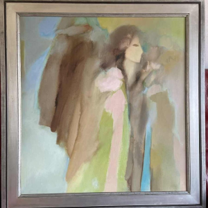 Ninette FERARD (1933-) Jonge vrouw 1982 olieverf op doek 85x80 cm