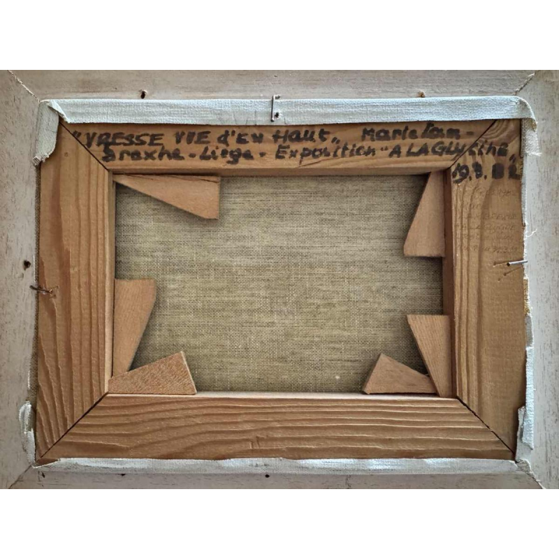 Marie LAMBREXHE "Vresse, vue d'en haut" oil on canvas