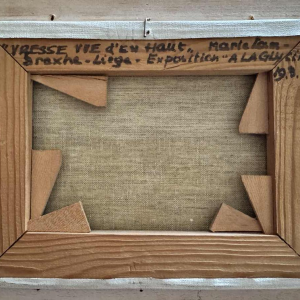 Marie LAMBREXHE " Vresse, vue d'en haut " olieverf op doek