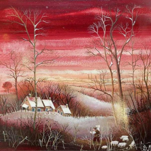 Danielle MOLINA « le retour du berger » 1981 hsp 24x30 cm