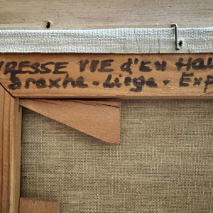 Marie LAMBREXHE " Vresse, vue d'en haut " olieverf op doek