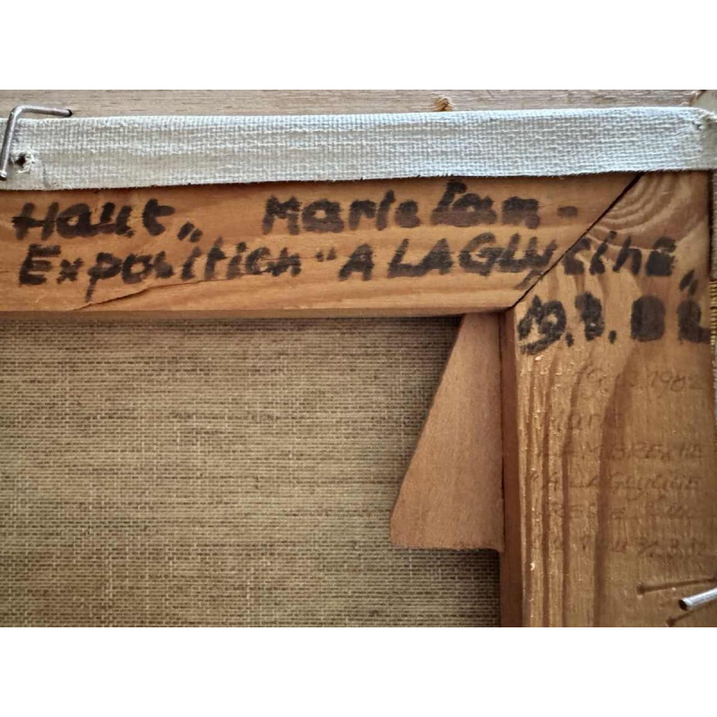 Marie LAMBREXHE " Vresse, vue d'en haut " olieverf op doek