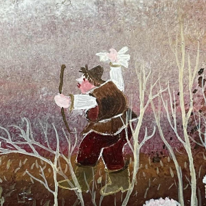 Danielle MOLINA « le retour du berger » 1981 hsp 24x30 cm