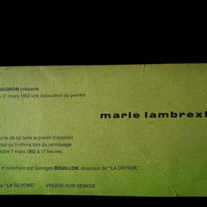 Marie LAMBREXHE " Vresse, vue d'en haut " olieverf op doek