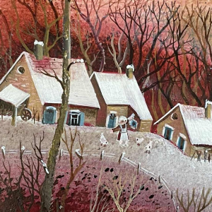 Danielle MOLINA « le retour du berger » 1981 hsp 24x30 cm