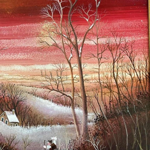 Danielle MOLINA « le retour du berger » 1981 hsp 24x30 cm