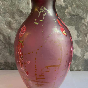 Louis Leloup, glass vase with inclusion decoration, 1981