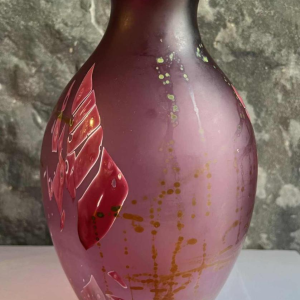 Louis Leloup, glass vase with inclusion decoration, 1981