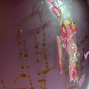 Louis Leloup, vase en verre à décor dinclusions, 1981