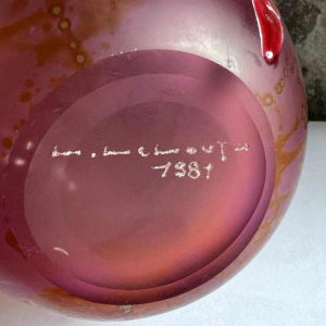 Louis Leloup, glass vase with inclusion decoration, 1981