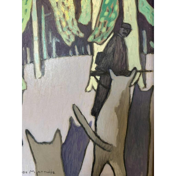 Lode MATTHIJS (1915-1995): « Le chasseur et les loups »