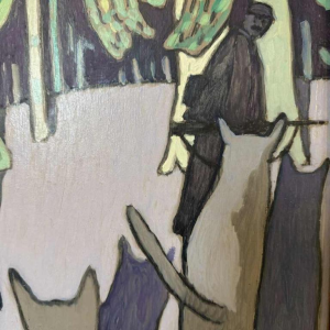 Lode MATTHIJS (1915-1995): « Le chasseur et les loups »