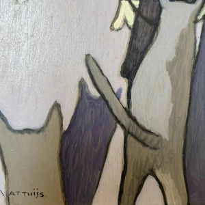 Lode MATTHIJS (1915-1995): « Le chasseur et les loups »