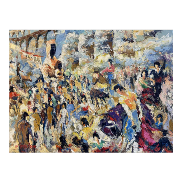 Georges COSSE : « Montserrat 1976 - Espagne » peinture - huile sur toile