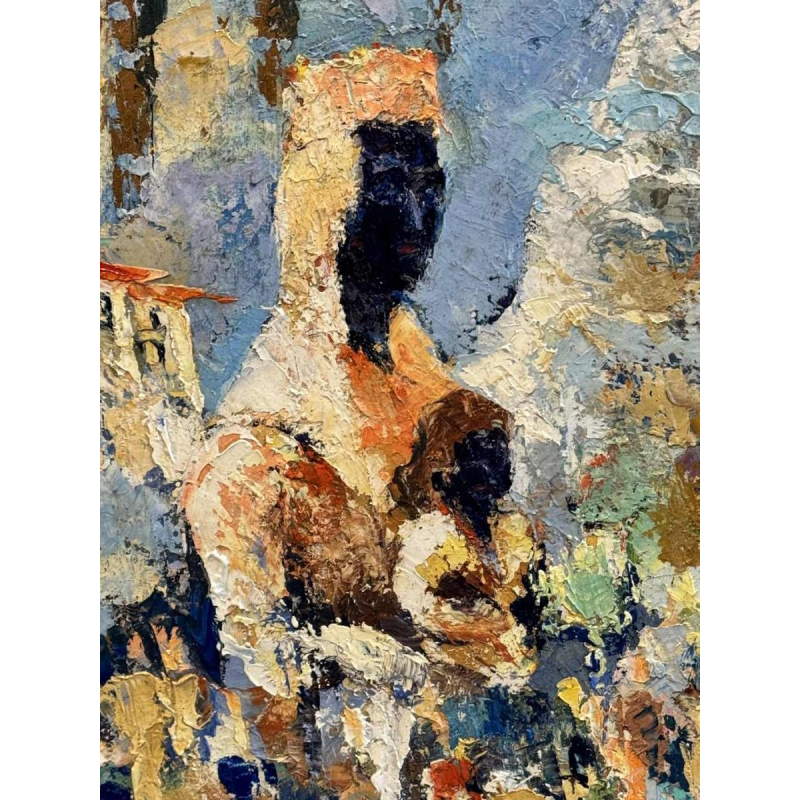 Georges COSSE: " Montserrat 1976 - Spain » painting oil on canvas