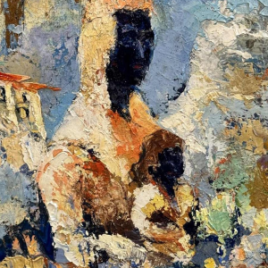 Georges COSSE: " Montserrat 1976 - Spain » painting oil on canvas