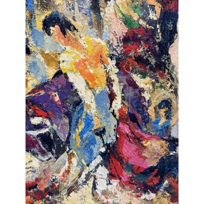 Georges COSSE: "Montserrat - Spanje 1976 » schilderij - olie op doek