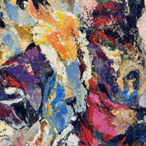 Georges COSSE: "Montserrat - Spanje 1976 » schilderij - olie op doek