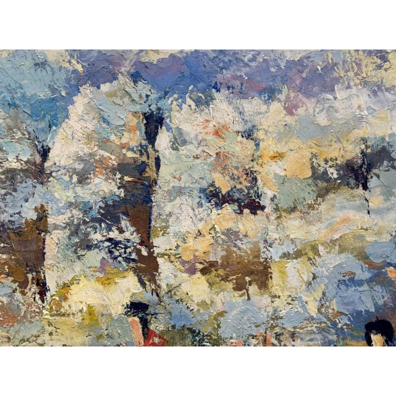 Georges COSSE: " Montserrat 1976 - Spain » painting oil on canvas