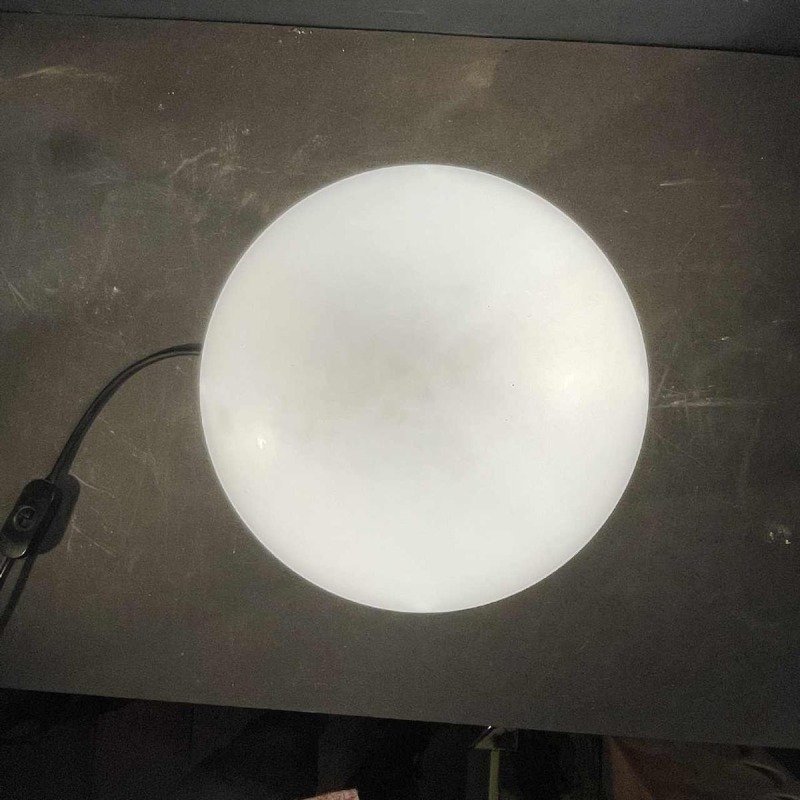 Giotto Stoppino "Drop" Table Lamp for Tronconi 1976, Frosted Glass Chromed feet