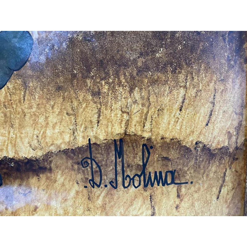 Danielle MOLINA (1939-): « Les travaux des champs» hsp 60x80 cm