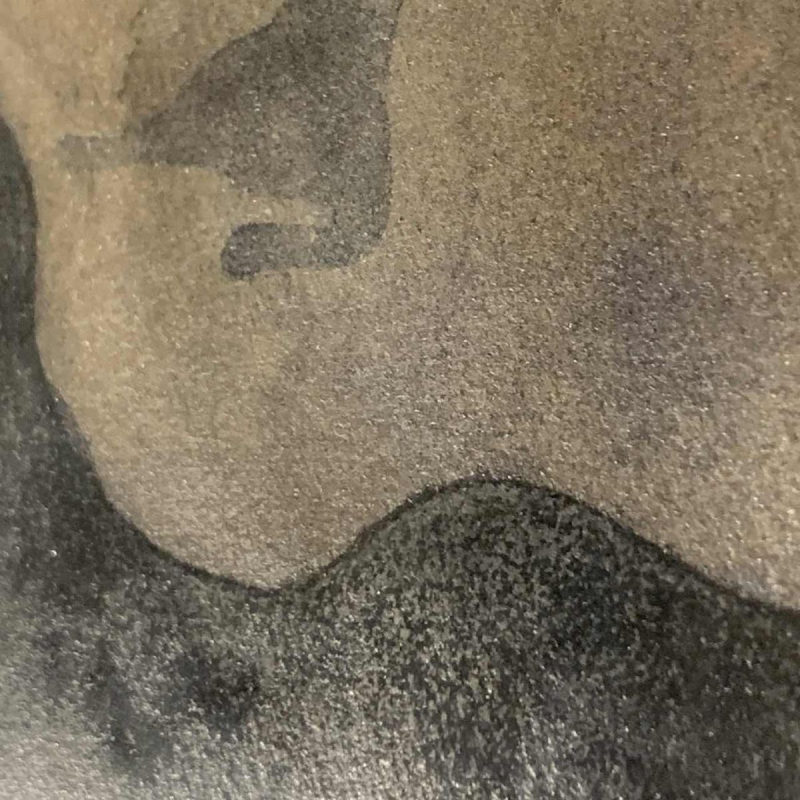 GERARD DARAN, Visages masculins, peintre français, tableau expressionniste, 1976