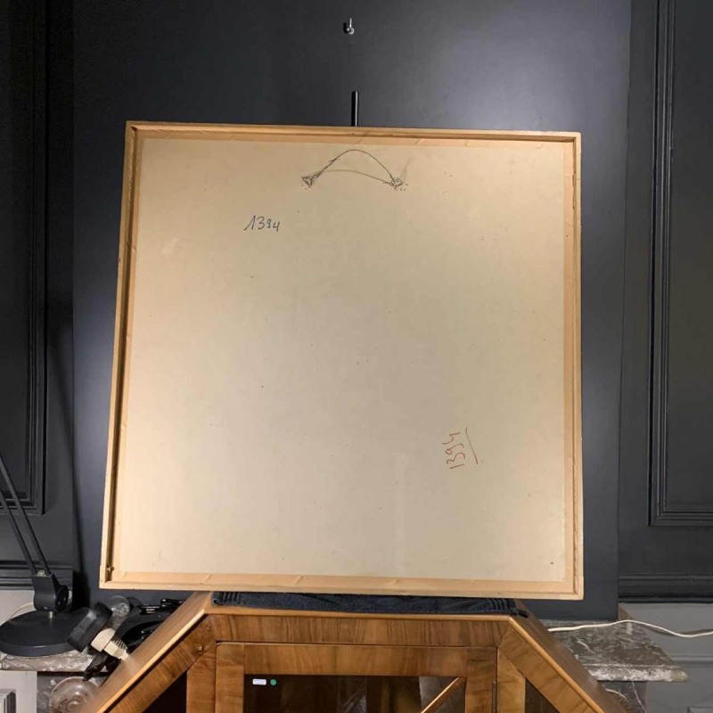 GERARD DARAN, Visages masculins, peintre français, tableau expressionniste, 1976