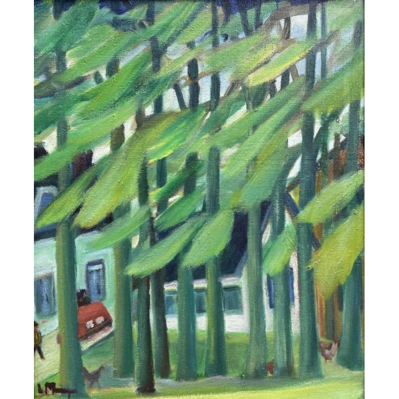 Lucien MARINGER (1903-1981) « Vue de ma chambre » 1975 hst 47x38 cm
