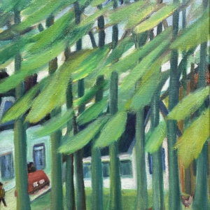 Lucien MARINGER (1903-1981) « Vue de ma chambre » 1975 hst 47x38 cm