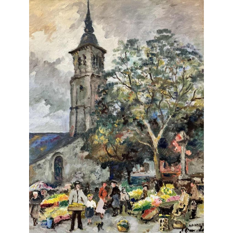 Albert DANDOY (1885-1977): « Namur - Marché aux légumes »