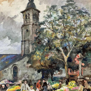 Albert DANDOY (1885-1977): « Namur - vegetable market »