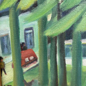 Lucien MARINGER (1903-1981) Uitzicht vanuit mijn slaapkamer 1975 hst 47x38 cm