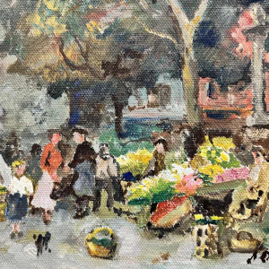 Albert DANDOY (1885-1977): « Namur - vegetable market »