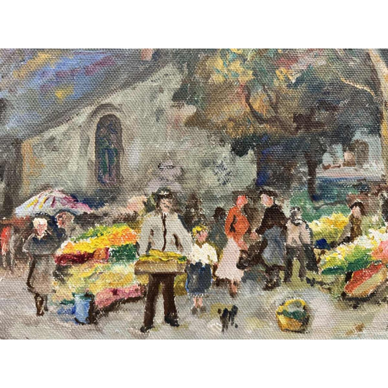 Albert DANDOY (1885-1977): « Namur - Marché aux légumes »