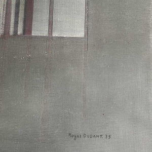 Roger Dudant ‘Chantier’, abstract painting, oil on canvas, 1975