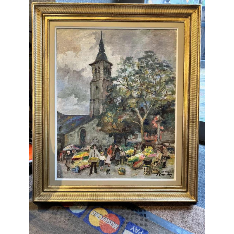 Albert DANDOY (1885-1977): « Namur - Marché aux légumes »