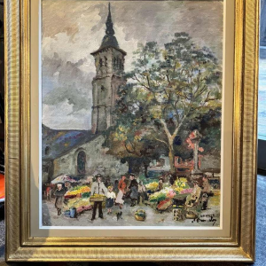 Albert DANDOY (1885-1977): « Namur - Marché aux légumes »