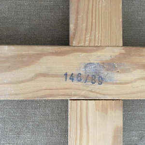 Roger Dudant "Chantier", peinture abstraite, huile sur toile, 1975