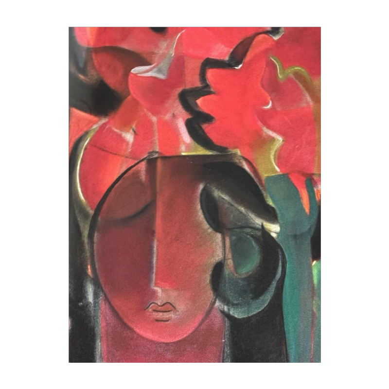 Pierre Saint-Sorny "Composition abstraite" tableau technique mixte, 1974