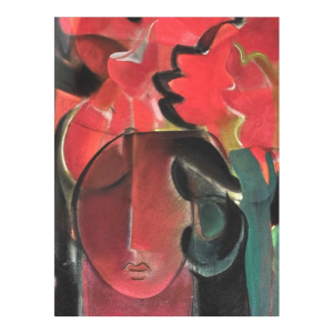 Pierre Saint-Sorny ‘Abstract composition’ mixed media painting, 1974