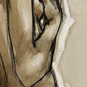 Francis Verlinden, tableau " femme nue de dos ", huile sur toile date´e de 1974