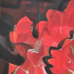 Pierre Saint-Sorny ‘Abstract composition’ mixed media painting, 1974