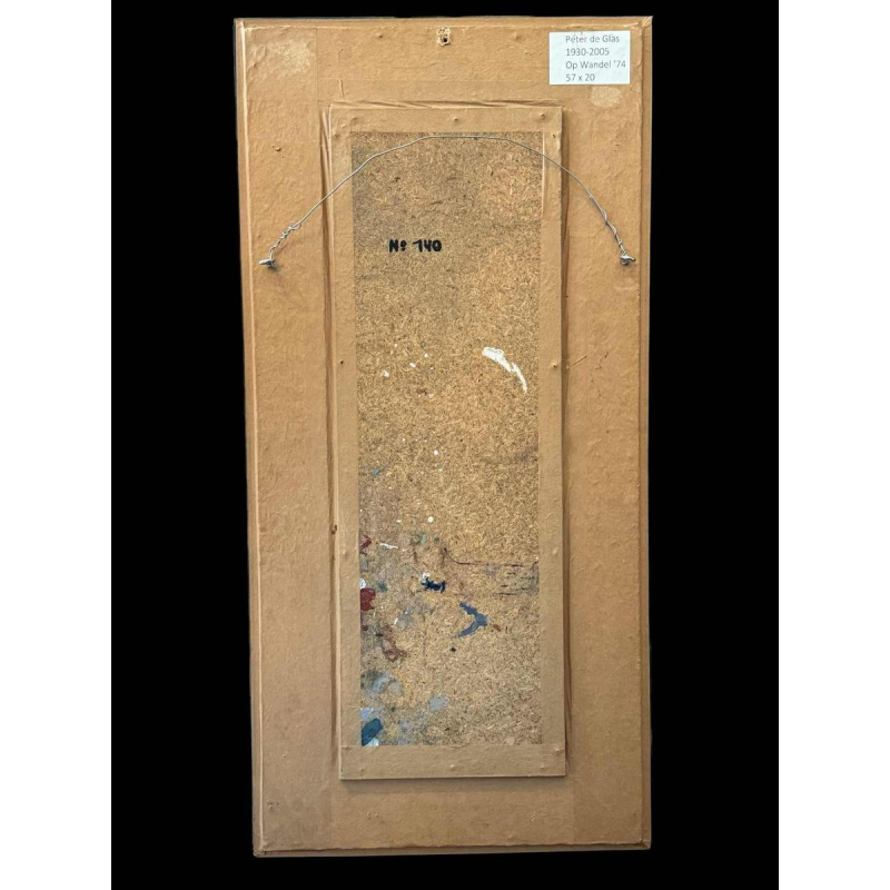Peter De GLAS (1930-): « Op wandel » schilderij olie op hout 1974