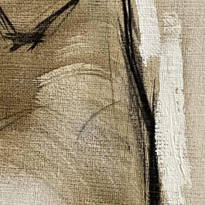 Francis Verlinden, schilderij "Naakte vrouw van achteren", olieverf op doek 1974