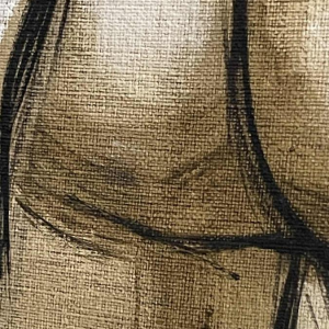 Francis Verlinden, schilderij "Naakte vrouw van achteren", olieverf op doek 1974